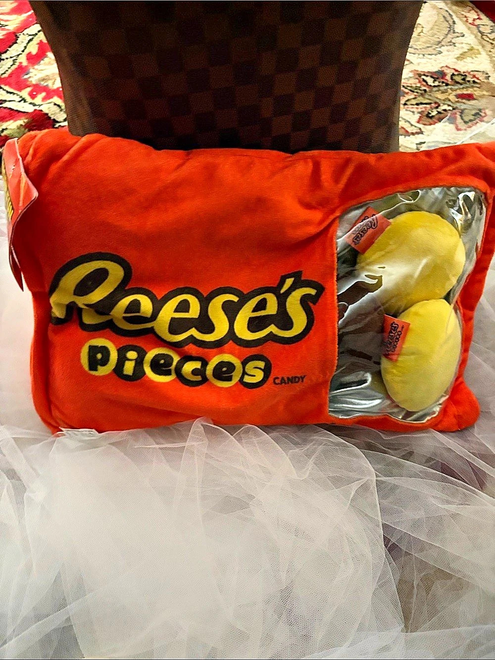 Reese's Pieces candy plush Candy Bag Pillow collector item